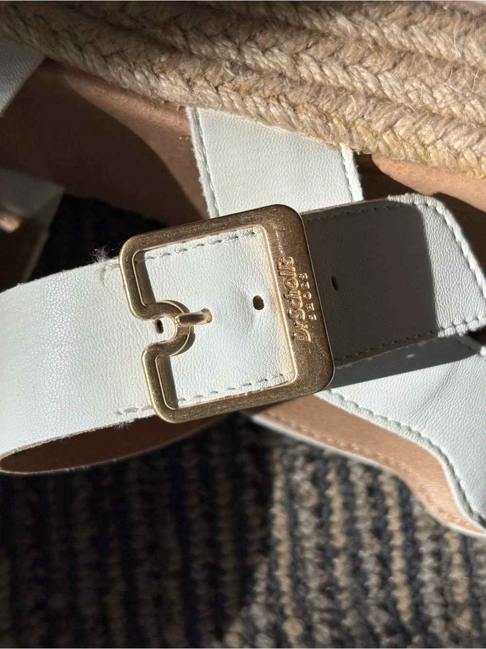 Dr. Scholl's Cream Multi-Strap Espadrille Wedge Sandals - Picture 5 of 6